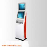 Floor Standing Dual Screen Self Service Bill Payment Kiosk Top TFT LCD Screen for Advertising